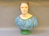 Lot 172 - A plaster bust of a lady