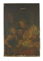 Lot 283 - Manner of Correggio
THE VIRGIN AND CHILD WITH ST. JOHN THE BAPTIST AND ST. ELIZABETH
Oil on canvas
116 x 79cm