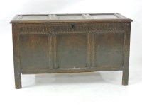 Lot 481 - A 17th century panelled oak coffer