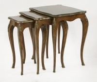 Lot 467 - A nest of three kingwood and gilt bronze-mounted tables