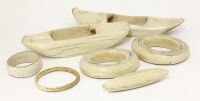 Lot 203 - Four ivory bangles