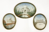 Lot 141 - Three Mughal miniatures on ivory