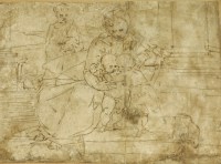 Lot 266 - Circle of Luca Cambiaso (1527-1585)
MADONNA AND CHILD WITH JOHN THE BAPTIST
Pen and brown ink
21 x 28cm