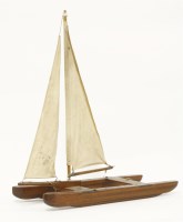 Lot 150 - An Edwardian catamaran pond yacht