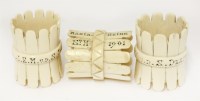 Lot 230 - Three Boer War prisoner carved bone napkin rings
