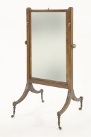 Lot 471 - A George IV mahogany cheval mirror