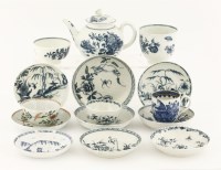 Lot 11 - Various 18th century blue and white porcelain tea wares