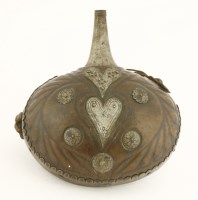 Lot 195 - An Islamic leather powder flask