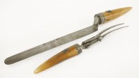 Lot 98 - A Victorian two-piece carving set