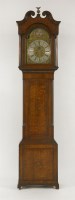 Lot 347 - A George III oak and mahogany crossbanded longcase clock