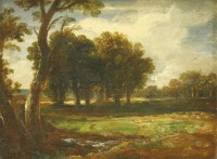 Lot 280 - Attributed to Rev John Thomson of Duddingston (1778-1840)
A WOODED LANDSCAPE
Oil on canvas laid down on board
25.5 x 34cm