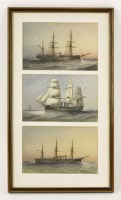 Lot 259 - William Frederick Mitchell (1845-1914)
HMS SULTAN; 
HMS WARRIOR;
and another