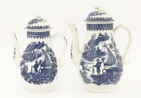 Lot 20 - Two Worcester Coffee Pots and Covers