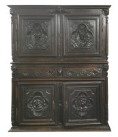 Lot 401 - A French oak cupboard