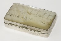 Lot 106 - A Victorian silver and mother-of-pearl box