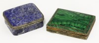 Lot 107 - A Continental silver-gilt-mounted malachite box