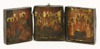 Lot 111 - A travelling icon triptych