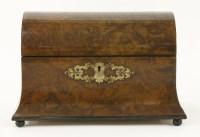 Lot 112 - A walnut domed top tea caddy