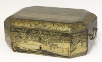 Lot 120 - A Chinese black lacquered workbox