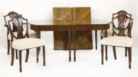 Lot 488 - An Hepplewhite-style mahogany dining room suite