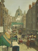 Lot 268 - Ronald George Ferns (1925-1997)
VIEW OF ST. PAUL'S CATHEDRAL FROM FLEET STREET
Signed l.r.