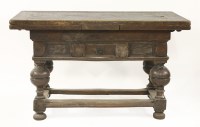 Lot 418 - A Flemish oak draw-leaf table 
17th century