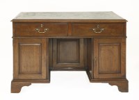 Lot 535 - A George III mahogany walnut desk