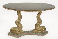 Lot 524 - An Italianate giltwood and painted low table