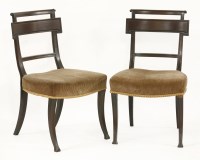 Lot 495 - A pair of Regency mahogany chairs