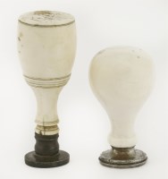 Lot 121 - Two ivory-handled desk seals