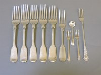 Lot 96 - Five Victorian silver forks