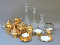 Lot 176 - Gold Royal Worcester tea wares