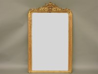 Lot 376 - A Victorian large gilt mirror