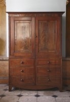 Lot 487 - A Channel Islands' mahogany collapsible wardrobe