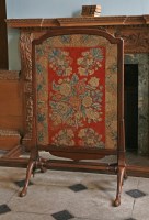 Lot 403 - A George III mahogany framed fire screen