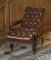 Lot 405 - A mahogany patent reclining easy chair