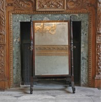 Lot 410 - A Regency mahogany child’s size cheval mirror