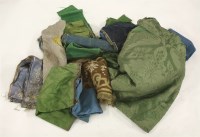 Lot 1158 - A length of early 19th century green damask silk