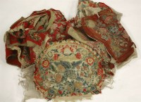 Lot 1163 - Two 19th century wool and flat weave tapestry seat panels