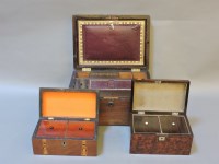 Lot 453 - A19th century amboyna tea caddy