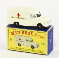 Lot 90 - Matchbox Lesney No.14 Bedford Lomas ambulance