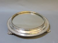 Lot 340 - A silver-plated circular cake stand