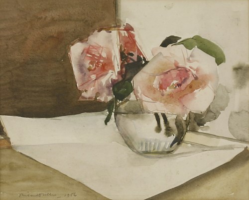 Lot 554 - Richard Gerald Butler (b.1921)
PINK ROSES
Signed and dated 1956 l.l.