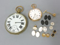 Lot 217 - A Waltham rolled gold open faced pocket watch