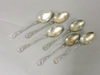 Lot 247 - A set of six early 20th century Chinese silver teaspoons