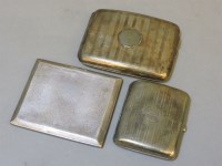 Lot 248 - Three sterling silver cigarette cases