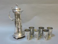 Lot 332 - A WMF plated liqueur set