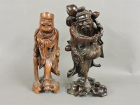 Lot 346 - Two Chinese hardwood carvings