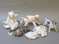 Lot 385 - A collection of Royal Copenhagen ceramic figures