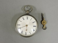 Lot 192 - An early Victorian silver cased pocket watch